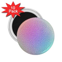 Rainbow Colorful Grid 2 25  Magnets (10 Pack) 