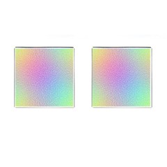 Rainbow Colorful Grid Cufflinks (square) by designworld65