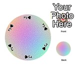 Rainbow Colorful Grid Playing Cards 54 (Round)  Front - SpadeJ