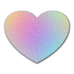 Rainbow Colorful Grid Heart Mousepads by designworld65