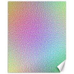 Rainbow Colorful Grid Canvas 11  X 14   by designworld65