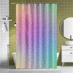 Rainbow Colorful Grid Shower Curtain 48  X 72  (small)  by designworld65