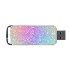 Rainbow Colorful Grid Portable Usb Flash (one Side)