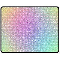 Rainbow Colorful Grid Double Sided Fleece Blanket (medium)  by designworld65