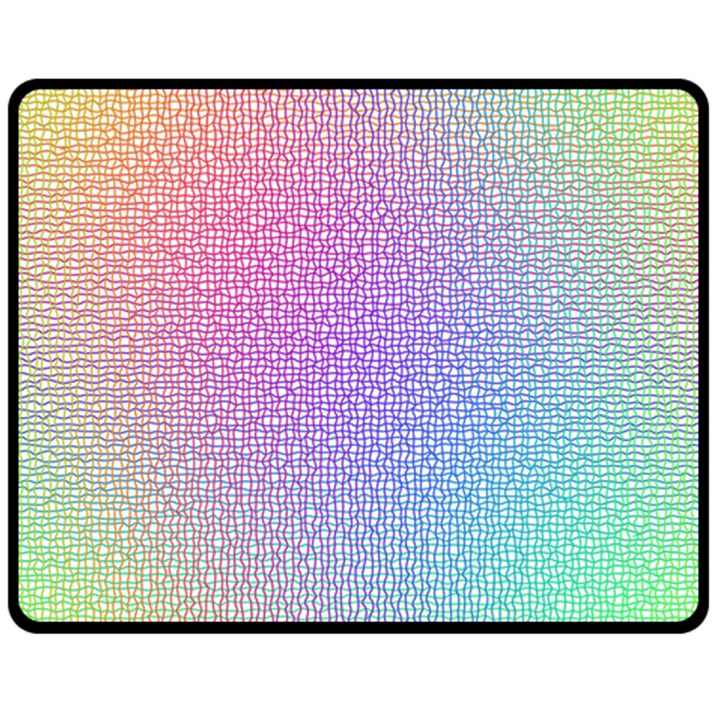 Rainbow Colorful Grid Double Sided Fleece Blanket (Medium) 