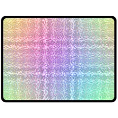 Rainbow Colorful Grid Double Sided Fleece Blanket (large)  by designworld65