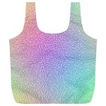 Rainbow Colorful Grid Full Print Recycle Bags (L)  Back