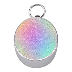 Rainbow Colorful Grid Mini Silver Compasses by designworld65