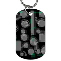 Come Down - Green Dog Tag (one Side) by Valentinaart