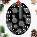 Come down - green Ornament (Oval Filigree)  Front