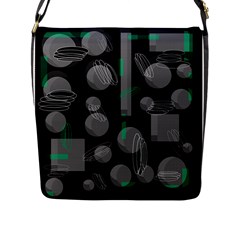 Come Down - Green Flap Messenger Bag (l) 