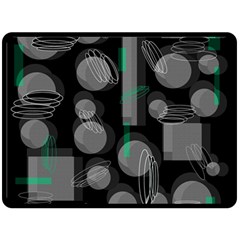 Come Down - Green Double Sided Fleece Blanket (large) 