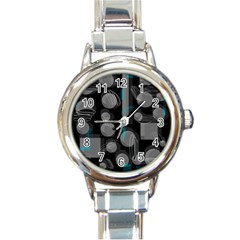 Come Down - Blue Round Italian Charm Watch