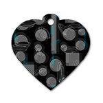 Come down - blue Dog Tag Heart (One Side) Front