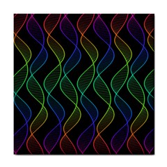 Rainbow Helix Black Tile Coasters by designworld65