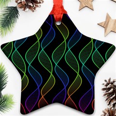 Rainbow Helix Black Ornament (star) 