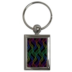 Rainbow Helix Black Key Chains (rectangle)  by designworld65