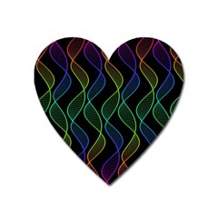 Rainbow Helix Black Heart Magnet by designworld65