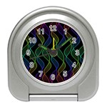 Rainbow Helix Black Travel Alarm Clocks Front