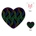 Rainbow Helix Black Playing Cards (Heart)  Front