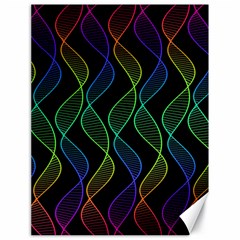 Rainbow Helix Black Canvas 18  X 24  