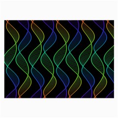 Rainbow Helix Black Large Glasses Cloth (2-side) by designworld65