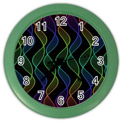 Rainbow Helix Black Color Wall Clocks