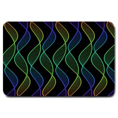 Rainbow Helix Black Large Doormat  by designworld65