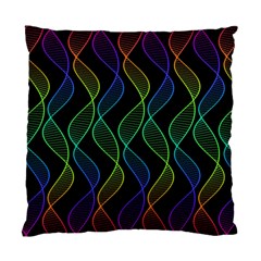 Rainbow Helix Black Standard Cushion Case (two Sides) by designworld65