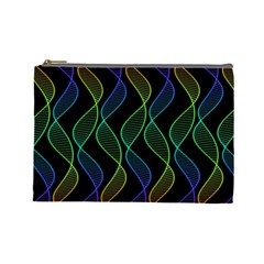 Rainbow Helix Black Cosmetic Bag (large) 