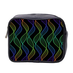 Rainbow Helix Black Mini Toiletries Bag 2-side