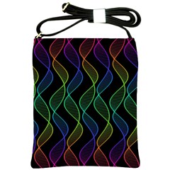 Rainbow Helix Black Shoulder Sling Bags