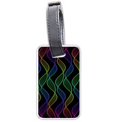 Rainbow Helix Black Luggage Tags (one Side)  by designworld65