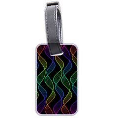 Rainbow Helix Black Luggage Tags (two Sides) by designworld65