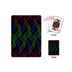 Rainbow Helix Black Playing Cards (mini)  by designworld65