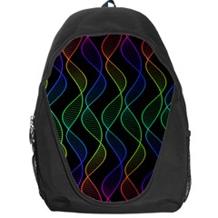 Rainbow Helix Black Backpack Bag by designworld65