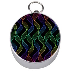 Rainbow Helix Black Silver Compasses by designworld65