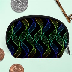 Rainbow Helix Black Accessory Pouches (large)  by designworld65