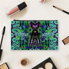 Lady Draccula With Flower Ghost And Love Cosmetic Bag (medium) 