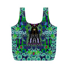 Lady Draccula With Flower Ghost And Love Full Print Recycle Bags (m) 