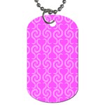 Pink elegant pattern Dog Tag (Two Sides) Back