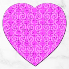 Pink Elegant Pattern Jigsaw Puzzle (heart)