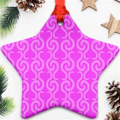 Pink Elegant Pattern Star Ornament (two Sides)  by Valentinaart