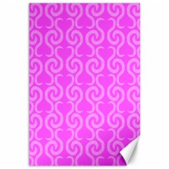 Pink Elegant Pattern Canvas 12  X 18  