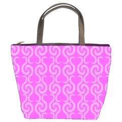 Pink Elegant Pattern Bucket Bags by Valentinaart