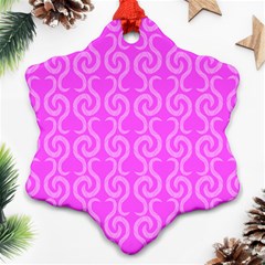 Pink Elegant Pattern Ornament (snowflake) 