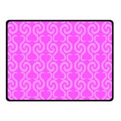 Pink Elegant Pattern Double Sided Fleece Blanket (small) 