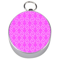 Pink Elegant Pattern Silver Compasses