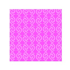 Pink Elegant Pattern Small Satin Scarf (square)