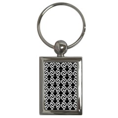 Black And White Pattern Key Chains (rectangle)  by Valentinaart